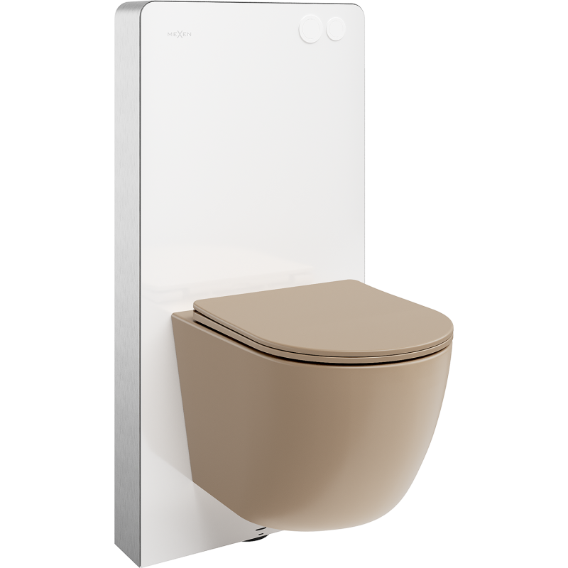 Mexen Lena WC felületi csomag, Tex Air G pneumatikus keret a WC csészével és lassú záródású toalett üléssel, matt