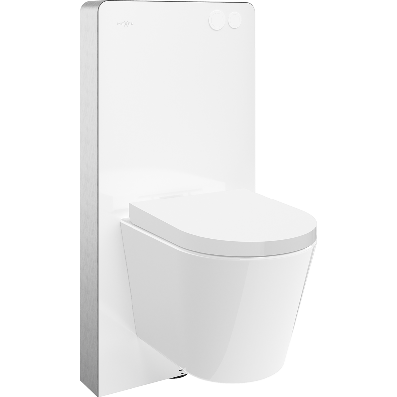 Mexen Rico set încastrat WC cadru pneumatic Tex Air G cu vas WC Tornado și capac cu închidere lentă alb - 615030720200TA-20