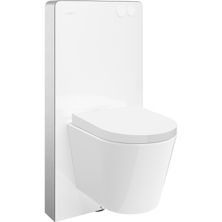 Mexen Rico set încastrat WC cadru pneumatic Tex Air G cu vas WC Tornado și capac cu închidere lentă alb - 615030720200TA-20