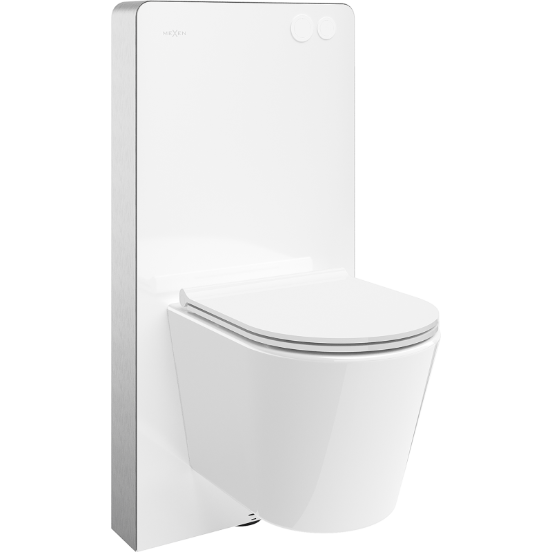 Mexen Rico set de montare pe perete WC cadru pneumatic Tex Air G cu vas WC și capac cu închidere lentă, alb