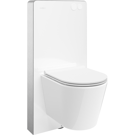 Mexen Rico felületre szerelhető WC szett Tex Air G pneumatikus tartószerkezettel, WC csészével és lassan lecsukódó