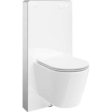 Mexen Rico set suprapus WC cadru pneumatic Tex Air G cu vas WC Tornado și capac cu închidere lentă alb - 615030720500TA-20