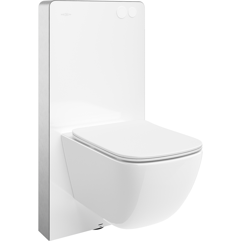 Mexen Timo set WC expus cu cadru pneumatic Tex Air G cu vas WC Tornado și capac cu cădere lentă, alb - 615030650200TA