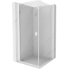 Mexen Mist-B cabina de duș cu uși batante 80 x 80 cm, transparent, albă - 8A2T-080-080-20-00