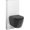 Mexen Carmen set încastrat WC cu cadru pneumatic Tex Air G cu vas WC și capac cu coborâre lentă, negru mat