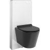 Mexen Rico set WC montaj la suprafață cadru pneumatic Tex Air G cu vas WC și capac cu închidere lentă, negru mat