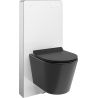 Mexen Rico set încastrat WC cadru pneumatic Tex Air G cu vas WC Tornado și capac cu închidere lentă, negru mat