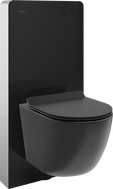 Mexen Lena falra szerelhető WC készlet Tex Air G pneumatikus keret Tornado WC csészével és lassan záródó tetővel,