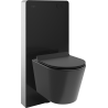 Mexen Rico felszerelhető WC szett Tex Air G pneumatikus kerettel, WC-csészével és lassan záródó WC-ülőkével, fekete