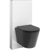 Mexen Rico set de montare WC pe perete cu cadru pneumatic Tex Air G cu toaletă Tornado și capac cu închidere lentă, negru