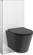 Mexen Rico set de montare WC pe perete cu cadru pneumatic Tex Air G cu toaletă Tornado și capac cu închidere lentă, negru