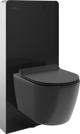 Mexen Carmen set încastrat WC cadru pneumatic Tex Air G cu vas WC Tornado și capac cu coborâre lentă, negru mat