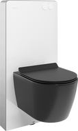 Mexen Carmen set încastrat WC cu cadru pneumatic Tex Air G cu vas WC și capac cu închidere lentă, negru mat