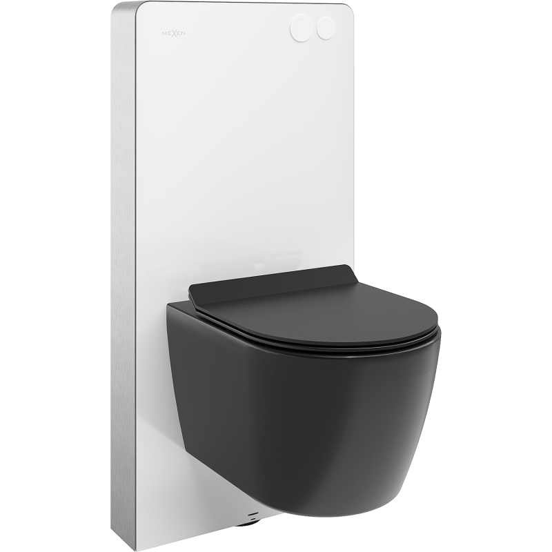 Mexen Carmen WC fali fölé telepíthető szett Tex Air G pneumatikus kerettel, Tornado WC csészével és lassú záródású