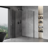Mexen Mist-B 95 x 70 cm-es nyíló zuhanykabin, áttetsző, szálcsiszolt pisztolyszürke - 8A2T-095-070-66-00