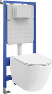 Mexen Lena beépített WC készlet Tex Air Slim pneumatikus kerettel, T2.0 Tornado WC-csészével és lassan záródó