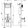 Mexen Lena süllyesztett WC készlet keskeny, sarokkeret Tex W WC-csészével 2.0 Tornado és lassan záródó ülőkével,