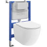 Mexen Lena set încastrat WC cadru pneumatic Tex Air XS-F cu vas WC 2.0 și capac cu închidere lentă, alb - 61083022L4000A