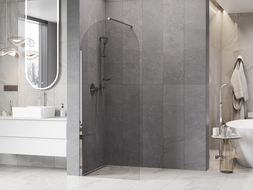 Mexen Kioto-Q Walk-in zuhanyfal 80 x 200 cm, átlátszó 8 mm, króm - 800-080-101-01-00-Q