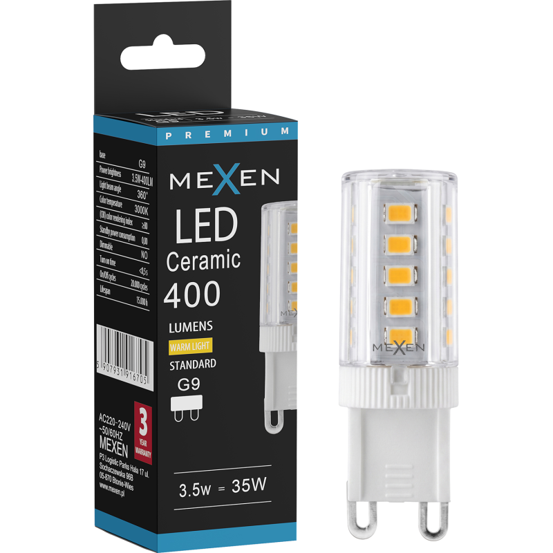 Mexen Aura Bec LED G9, 3,5W, Caldă - 3000K, 400 lm - L121-G9-0330-01