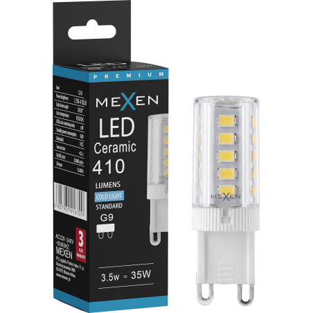 Mexen Aura LED izzó G9, 3,5W, Hideg - 6500K, 410 lm - L121-G9-0365-01