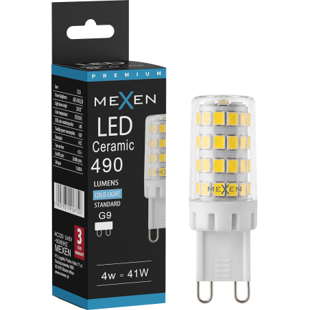 Mexen Aura Bec LED G9, 4W, Rece - 6500K, 490 lm - L121-G9-0465-01
