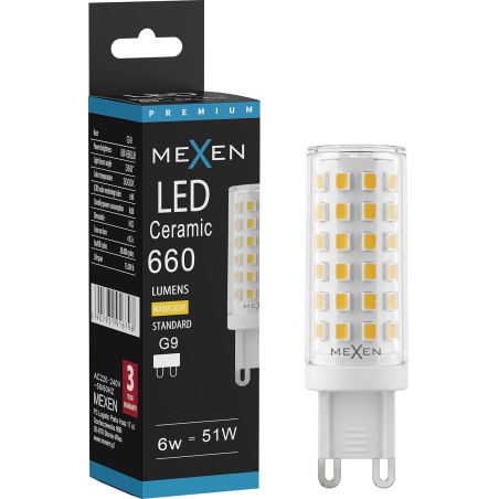Mexen Aura Bec LED G9, 6W, Caldă - 3000K, 660 lm - L121-G9-0630-01