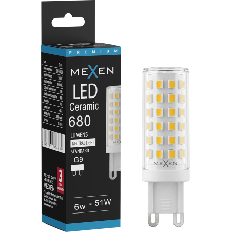 Mexen Aura Bec LED G9, 6W, Neutru - 4000K, 680 lm - L121-G9-0640-01