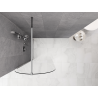 Mexen Kioto-Q Walk-in zuhanyfal 90 x 200 cm, átlátszó 8 mm, króm - 800-090-101-01-00-Q