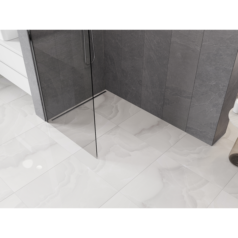 Mexen Kioto-Q Walk-in zuhanyfal 90 x 200 cm, átlátszó 8 mm, króm - 800-090-101-01-00-Q