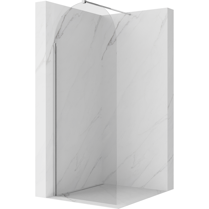 Mexen Kioto-Q Walk-in zuhanyfal 90 x 200 cm, átlátszó 8 mm, króm - 800-090-101-01-00-Q