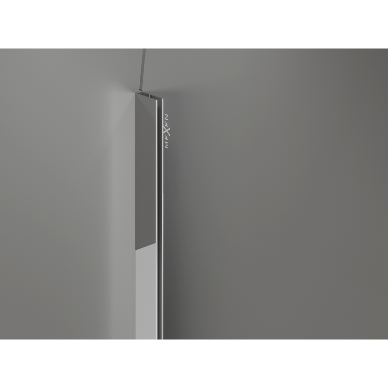 Mexen Kioto-Q Walk-in zuhanyfal 120 x 200 cm, átlátszó 8 mm, króm - 800-120-101-01-00-Q