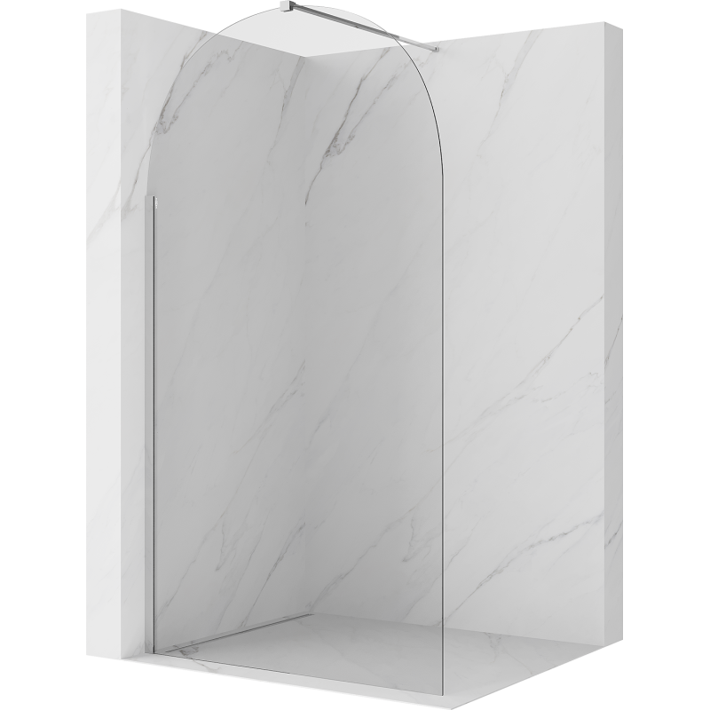 Mexen Kioto-Q Walk-in zuhanyfal 120 x 200 cm, átlátszó 8 mm, króm - 800-120-101-01-00-Q