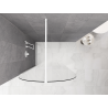 Mexen Kioto-Q Walk-in zuhanyfal 100 x 200 cm, átlátszó 8 mm, fehér - 800-100-101-20-00-Q