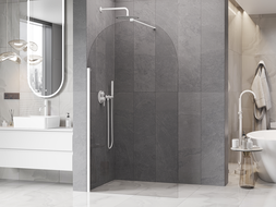Mexen Kioto-Q Perete de duș Walk-in 120 x 200 cm, transparent 8 mm, alb - 800-120-101-20-00-Q