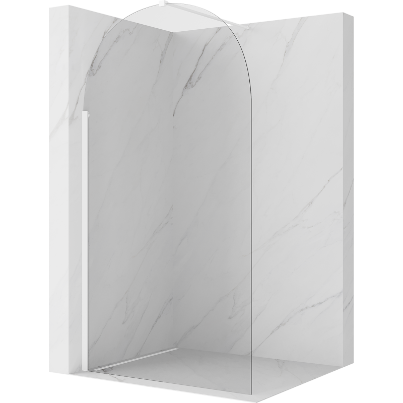 Mexen Kioto-Q Walk-in zuhanyfal 120 x 200 cm, átlátszó 8 mm, fehér - 800-120-101-20-00-Q