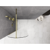 Mexen Kioto-Q Walk-in zuhanyfal 90 x 200 cm, áttetsző 8 mm, arany - 800-090-101-50-00-Q