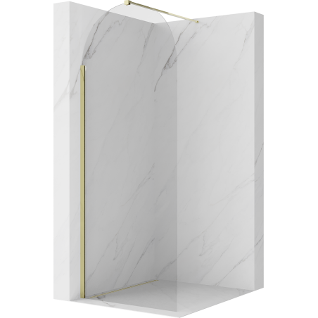 Mexen Kioto-Q Walk-in zuhanyfal 90 x 200 cm, áttetsző 8 mm, arany - 800-090-101-50-00-Q