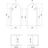 Mexen Kioto-Q Walk-in zuhanyfal 90 x 200 cm, áttetsző 8 mm, arany - 800-090-101-50-00-Q