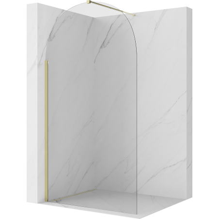 Mexen Kioto-Q Zuhanyfal Walk-in 110 x 200 cm, átlátszó 8 mm, arany - 800-110-101-50-00-Q