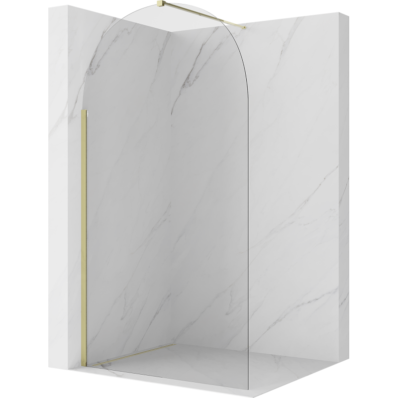 Mexen Kioto-Q Walk-in zuhanyfal 120 x 200 cm, áttetsző 8 mm, arany - 800-120-101-50-00-Q