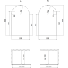 Mexen Kioto-Q Walk-in zuhanyfal 120 x 200 cm, áttetsző 8 mm, arany - 800-120-101-50-00-Q