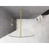 Mexen Kioto-Q Perete de duș Walk-in 110 x 200 cm, transparent 8 mm, auriu periat - 800-110-101-55-00-Q