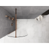 Mexen Kioto-Q Perete de duș Walk-in 90 x 200 cm, transparent 8 mm, aur roz - 800-090-101-60-00-Q
