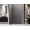 Mexen Kioto-Q Perete de duș Walk-in 90 x 200 cm, transparent 8 mm, aur roz - 800-090-101-60-00-Q