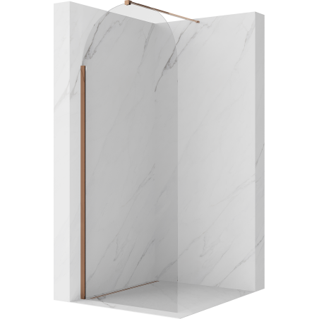 Mexen Kioto-Q Walk-in zuhanyfal 90 x 200 cm, átlátszó 8 mm, rózsaarany - 800-090-101-60-00-Q