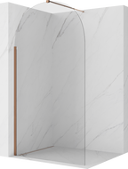 Mexen Kioto-Q Walk-in zuhanyfal 100 x 200 cm, átlátszó 8 mm, rózsaszín arany - 800-100-101-60-00-Q