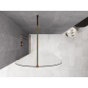 Mexen Kioto-Q Walk-in zuhanyfal 100 x 200 cm, átlátszó 8 mm, rózsaszín arany - 800-100-101-60-00-Q