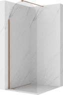 Mexen Kioto-Q Walk-in zuhanyfal 80 x 200 cm, átlátszó 8 mm, csiszolt réz - 800-080-101-65-00-Q