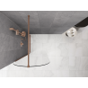 Mexen Kioto-Q Walk-in zuhanyfal 80 x 200 cm, átlátszó 8 mm, csiszolt réz - 800-080-101-65-00-Q